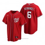 Maglia Baseball Uomo Washington Nationals Cesar Hernandez Replica Alternato Rosso