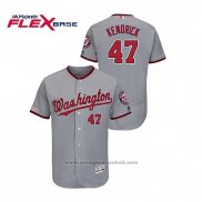 Maglia Baseball Uomo Washington Nationals Howie Kendrick Autentico Flex Base Grigio