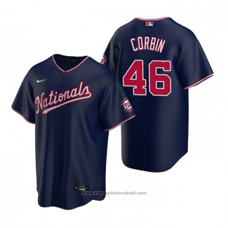 Maglia Baseball Uomo Washington Nationals Patrick Corbin Replica Alternato Blu