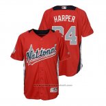 Maglia Baseball Bambino All Star Bryce Harper 2018 Home Run Derby National League Rosso