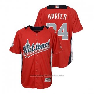 Maglia Baseball Bambino All Star Bryce Harper 2018 Home Run Derby National League Rosso