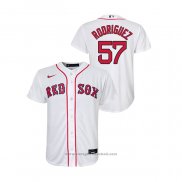 Maglia Baseball Bambino Boston Red Sox Eduardo Rodriguez Replica Primera Bianco