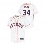 Maglia Baseball Bambino Houston Astros Nolan Ryan Replica Primera Bianco