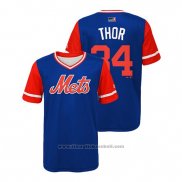 Maglia Baseball Bambino New York Mets Noah Syndergaard 2018 LLWS Players Weekend Thor Blu