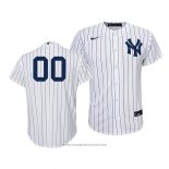 Maglia Baseball Bambino New York Yankees Personalizzate Replica Primera 2020 Bianco Blu