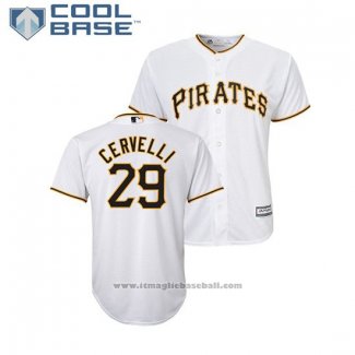 Maglia Baseball Bambino Pittsburgh Pirates Francisco Cervelli Cool Base Home Bianco