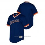 Maglia Baseball Bambino San Diego Padres Cooperstown Collection Mesh Wordmark V-Neck Blu