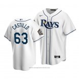 Maglia Baseball Bambino Tampa Bay Rays Diego Castillo 2020 Primera Replica Bianco