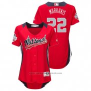 Maglia Baseball Donna All Star Nick Markakis 2018 Home Run Derby National League Rosso