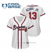 Maglia Baseball Donna Atlanta Braves Ronald Acuna Jr. Cool Base Home 2019 Bianco