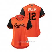 Maglia Baseball Donna Baltimore Orioles Steve Wilkerson 2018 LLWS Players Weekend Breeze Orange