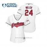 Maglia Baseball Donna Cleveland Indians Andrew Miller 2019 All Star Patch Cool Base Bianco