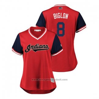 Maglia Baseball Donna Cleveland Indians Lonnie Chisenhall 2018 LLWS Players Weekend Biglon Rosso