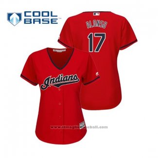 Maglia Baseball Donna Indians Yonder Alonso Cool Base Alternato 2019 Rosso