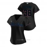 Maglia Baseball Donna Miami Marlins Jorge Alfaro Replica 2020 Alternato Nero