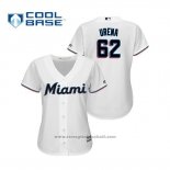 Maglia Baseball Donna Miami Marlins Jose Urena Cool Base Home 2019 Bianco