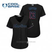 Maglia Baseball Donna Miami Marlins Starlin Castro Cool Base Alternato 2019 Nero