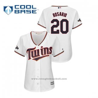 Maglia Baseball Donna Minnesota Twins Eddie Rosario 2019 Postseason Cool Base Bianco