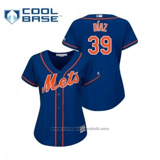 Maglia Baseball Donna New York Mets Edwin Diaz Cool Base Alternato Blu