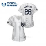 Maglia Baseball Donna New York Yankees Dj Lemahieu 2019 Postseason Cool Base Bianco