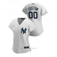 Maglia Baseball Donna New York Yankees Personalizzate 2020 Replica Home Bianco