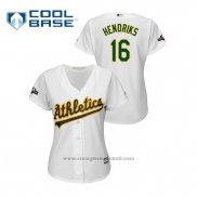 Maglia Baseball Donna Oakland Athletics Liam Hendriks 2019 Postseason Cool Base Bianco