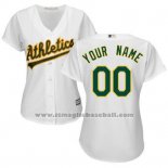 Maglia Baseball Donna Oakland Athletics Personalizzate Bianco