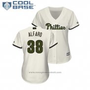 Maglia Baseball Donna Philadelphia Phillies Jorge Alfaro 2018 Memorial Day Cool Base Crema