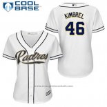 Maglia Baseball Donna San Diego Padres Craig Kimbrel 46 Bianco Home Cool Base