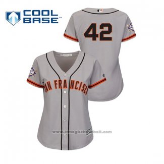 Maglia Baseball Donna San Francisco Giants 2019 Jackie Robinson Day Cool Base Grigio