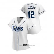 Maglia Baseball Donna Tampa Bay Rays Wade Boggs 2020 Replica Home Bianco