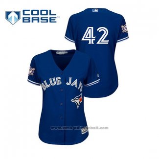 Maglia Baseball Donna Toronto Blue Jays 2019 Jackie Robinson Day Cool Base Blu