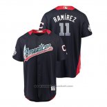 Maglia Baseball Uomo All Star Cleveland Indians Jose Ramirez 2018 Home Run Derby American League Blu