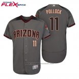 Maglia Baseball Uomo Arizona Diamondbacks 11 A.j. Pollock Grigio Rosso 2017 Flex Base