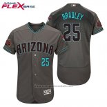 Maglia Baseball Uomo Arizona Diamondbacks 25 Archie Bradley Grigio Verde Alternato Flex Base