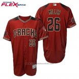 Maglia Baseball Uomo Arizona Diamondbacks 26 Shelby Miller Rosso Nero Alternato Flex Base