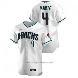 Maglia Baseball Uomo Arizona Diamondbacks Ketel Marte Autentico 2020 Alternato Bianco Verde