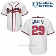 Maglia Baseball Uomo Atlanta Braves 29 John Smoltz Bianco Home Cool Base