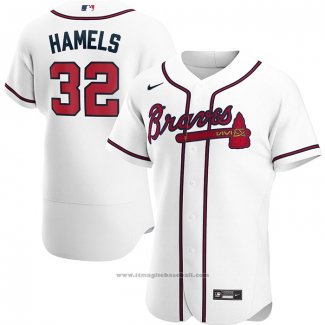 Maglia Baseball Uomo Atlanta Braves Cole Hamels Primera Autentico Bianco