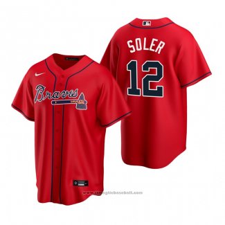 Maglia Baseball Uomo Atlanta Braves Jorge Soler Replica Alternato Rosso