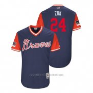 Maglia Baseball Uomo Atlanta Braves Kurt Suzuki 2018 LLWS Players Weekend Zuk Blu