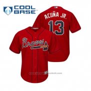 Maglia Baseball Uomo Atlanta Braves Ronald Acuna Jr. 2020 Stars & Stripes 4th of July Bianco