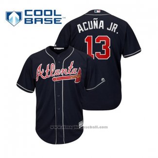 Maglia Baseball Uomo Atlanta Braves Ronald Acuna Jr. 2020 Stars & Stripes 4th of July Bianco