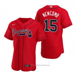 Maglia Baseball Uomo Atlanta Braves Sean Newcomb Autentico Alternato 2020 Rosso