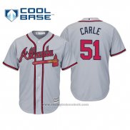 Maglia Baseball Uomo Atlanta Braves Shane Carle Cool Base Road 2019 Grigio