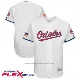 Maglia Baseball Uomo Baltimore Orioles 2017 Stelle E Strisce Bianco Flex Base