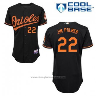 Maglia Baseball Uomo Baltimore Orioles 22 Jim Palmer Nero Alternato Cool Base