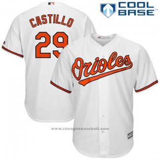 Maglia Baseball Uomo Baltimore Orioles 29 Welington Castillo Bianco Cool Base