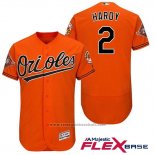 Maglia Baseball Uomo Baltimore Orioles 2 J.j. Hardy Arancione 2017 Flex Base
