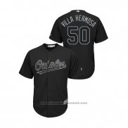 Maglia Baseball Uomo Baltimore Orioles Miguel Castro 2019 Players Weekend Villa Hermosa Replica Nero